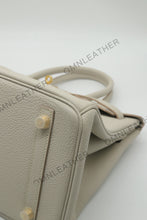 Load image into Gallery viewer, London 30 Birkin Style Togo Leather Beton Color Gold Hardware
