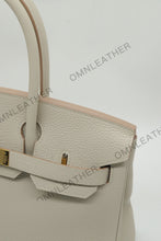 Load image into Gallery viewer, London 30 Birkin Style Togo Leather Beton Color Gold Hardware
