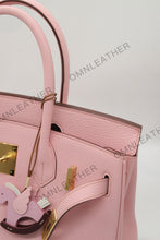 Load image into Gallery viewer, London 30 Birkin Style Togo Leather Pink Color Gold Hardware
