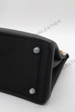 Load image into Gallery viewer, London 30 Birkin Style Touch Leather Black Color Silver Hardware
