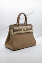 Load image into Gallery viewer, London 30 Birkin Style Touch Leather Tan Color Gold Hardware
