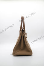 Load image into Gallery viewer, London 30 Birkin Style Touch Leather Tan Color Gold Hardware
