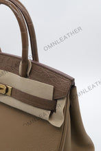 Load image into Gallery viewer, London 30 Birkin Style Touch Leather Tan Color Gold Hardware

