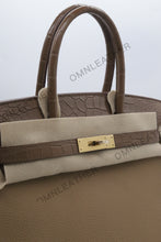Load image into Gallery viewer, London 30 Birkin Style Touch Leather Tan Color Gold Hardware
