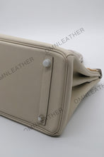 Load image into Gallery viewer, London 30 Birkin Style Touch Leather Beige Color Himalaya Silver Hardware
