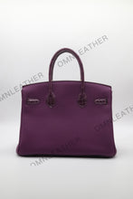 Load image into Gallery viewer, London 30 Birkin Style Touch Leather Purple Color Silver Hardware
