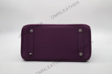 Load image into Gallery viewer, London 30 Birkin Style Touch Leather Purple Color Silver Hardware
