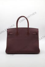 Load image into Gallery viewer, London 35 Birkin Style Touch Leather Burgundy Color Gold Hardware
