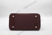 Load image into Gallery viewer, London 35 Birkin Style Touch Leather Burgundy Color Gold Hardware
