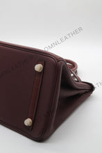 Load image into Gallery viewer, London 35 Birkin Style Touch Leather Burgundy Color Gold Hardware
