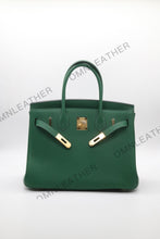 Load image into Gallery viewer, London 30 Birkin Style Togo Leather Green Color Gold Hardware
