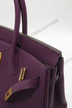 Load image into Gallery viewer, London 30 Birkin Style Togo Leather Anemone Color Gold Hardware

