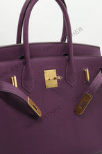 Load image into Gallery viewer, London 30 Birkin Style Togo Leather Anemone Color Gold Hardware
