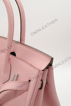 Load image into Gallery viewer, London 30 Birkin Style Togo Leather Pink Color Silver Hardware
