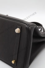 Load image into Gallery viewer, London 30 Birkin Style Togo Leather Ebony Color Gold Hardware
