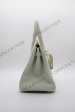 Load image into Gallery viewer, London 30 Birkin Style Togo Leather Vert Fizz Color Gold Hardware
