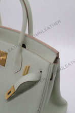 Load image into Gallery viewer, London 30 Birkin Style Togo Leather Vert Fizz Color Gold Hardware
