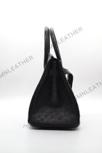 Load image into Gallery viewer, London 30 Birkin Style Ostrich Leather Black Color Gold Hardware
