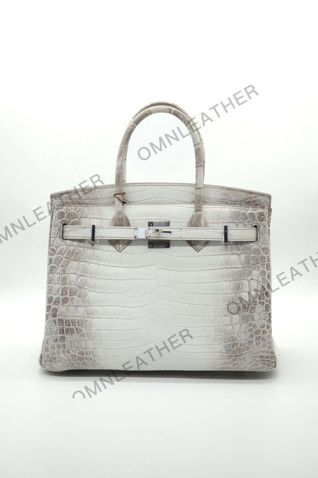 London 30 Birkin Style HCP Nile Croc Leather Himalaya Silver Hardware