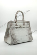 Load image into Gallery viewer, London 30 Birkin Style HCP Nile Croc Leather Himalaya Silver Hardware
