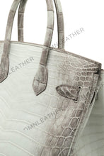 Load image into Gallery viewer, London 30 Birkin Style HCP Nile Croc Leather Himalaya Silver Hardware
