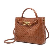 Load image into Gallery viewer, Bologna 25 intrecciato vegan leather handle bag
